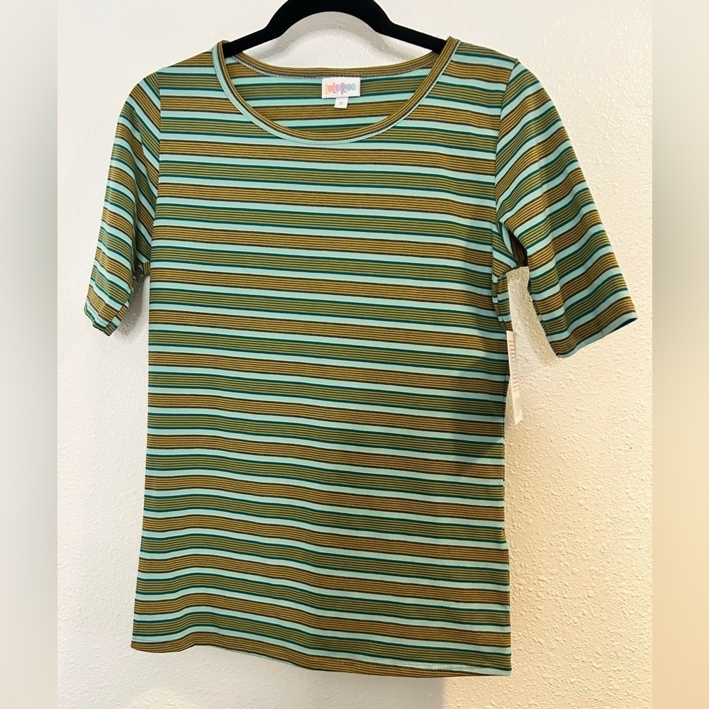 LuLaRoe Striped Short Sleeve Tee Size S
